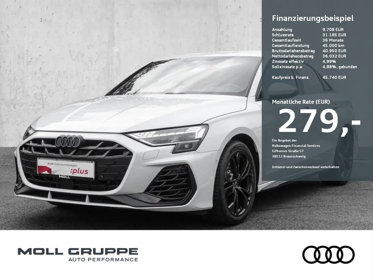 Audi S3 Limousine TFSI quattro S tronic NAVI LEDER Fehér - 1