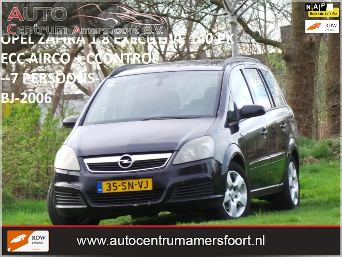 Opel Zafira 1.8 Executive ( 7 PERSOONS + INRUIL MOGELIJK ) Zwart - 1