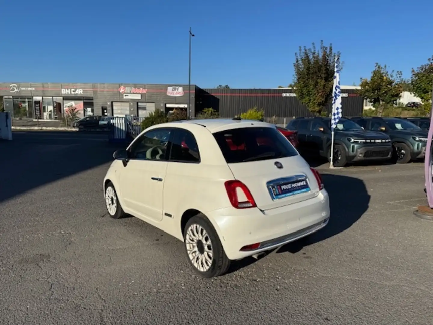 Fiat 500 0.9 8V TWINAIR 85CH STAR CUIR + TOIT PANORAMIQUE Blanc - 2