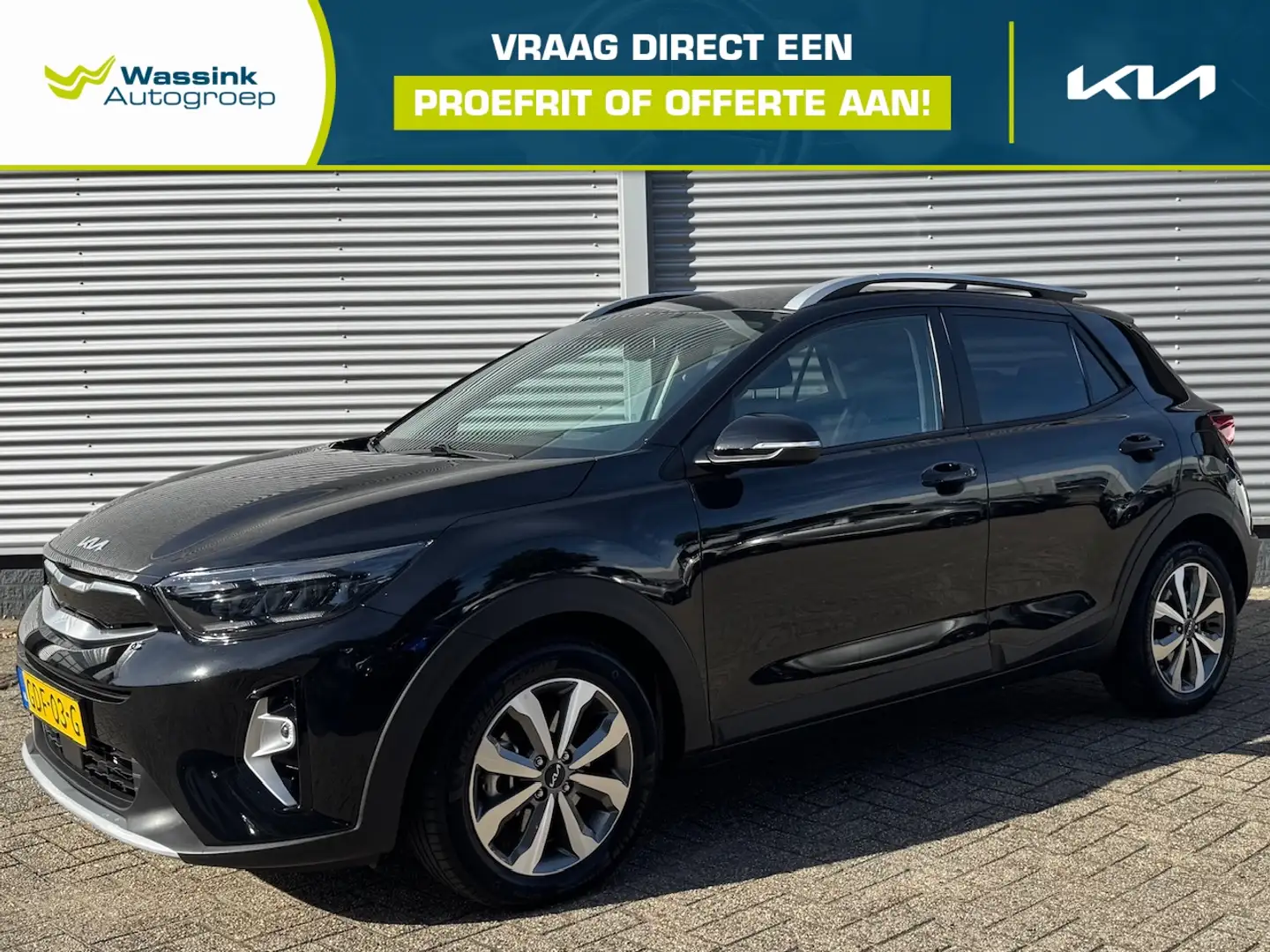 Kia Stonic 1.0 T-GDI MHEV 100pk DynamicPlusLine | Navigatie | Zwart - 1