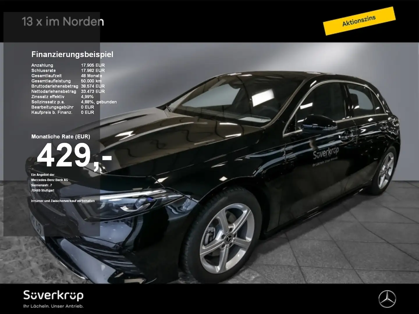Mercedes-Benz A 200 +AMG SPUR AHK DISTR KAMERA PDC SHZ MULTI Schwarz - 1