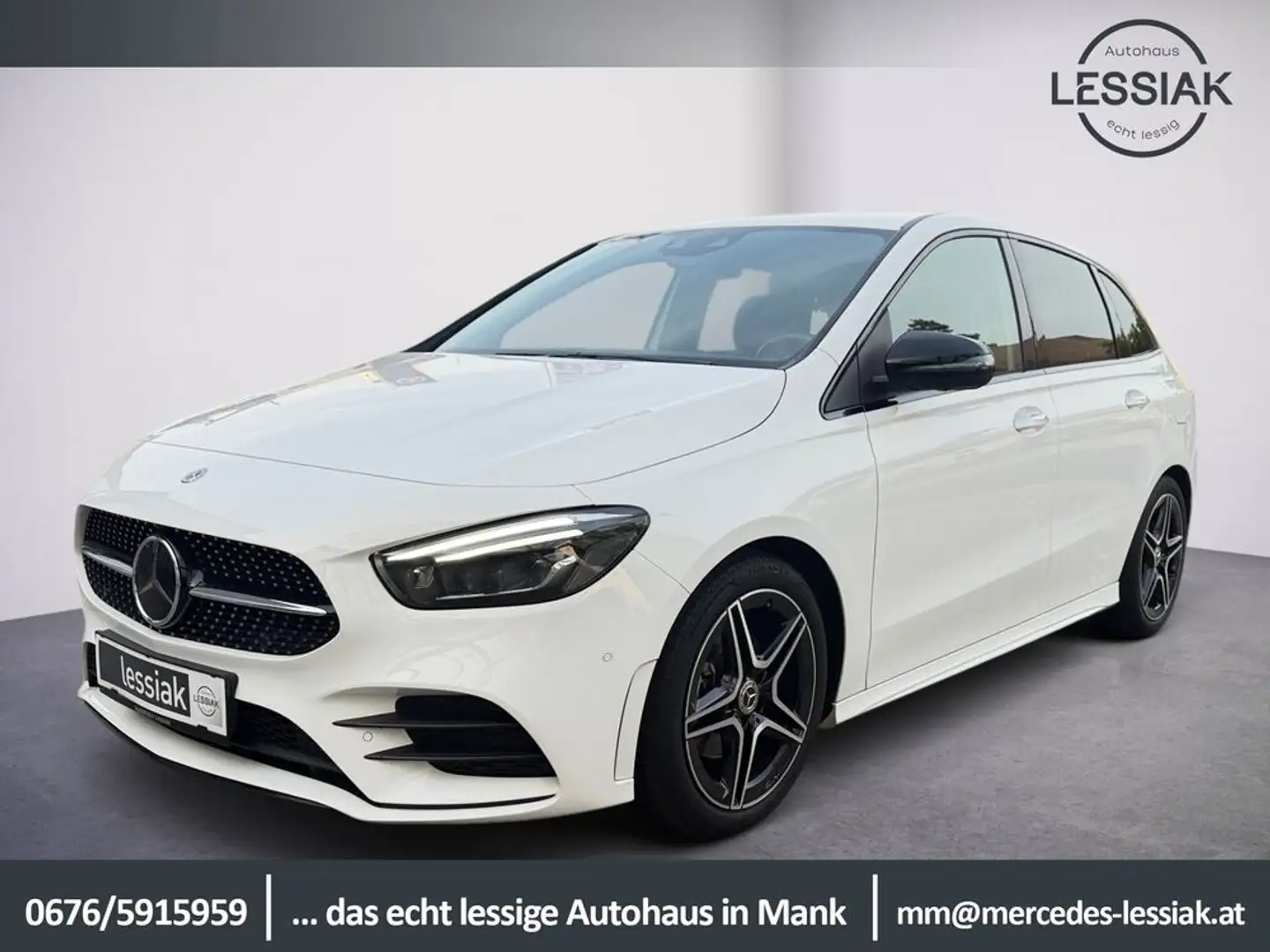 Mercedes-Benz B 200 d | AMG | AHV | Fahrass. | 360° | Leder Weiß - 1