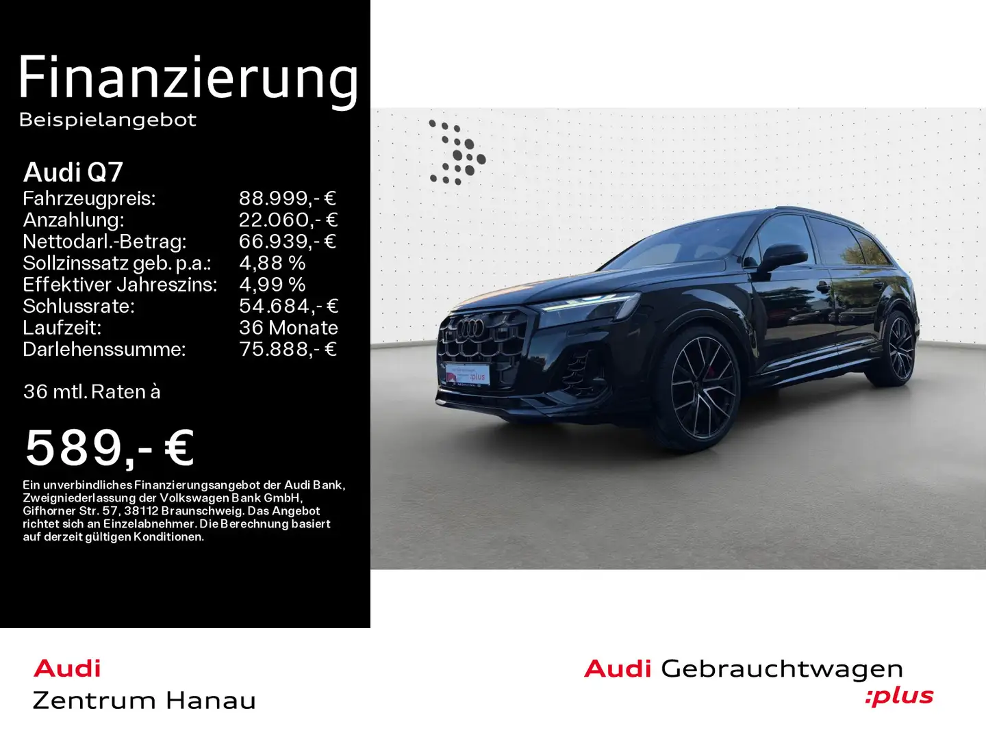 Audi Q7 60 TFSIe quattro S-LINE*B&O*MATRIX*OPTIK-PAKE Černá - 1