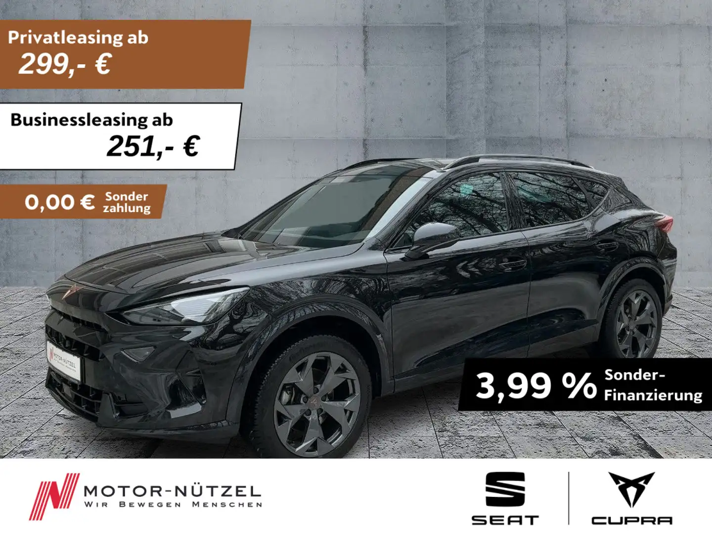 CUPRA Formentor 1.5 eTSI DSG LED+NAVI+APP+ACC+SHZ+PDC Schwarz - 1