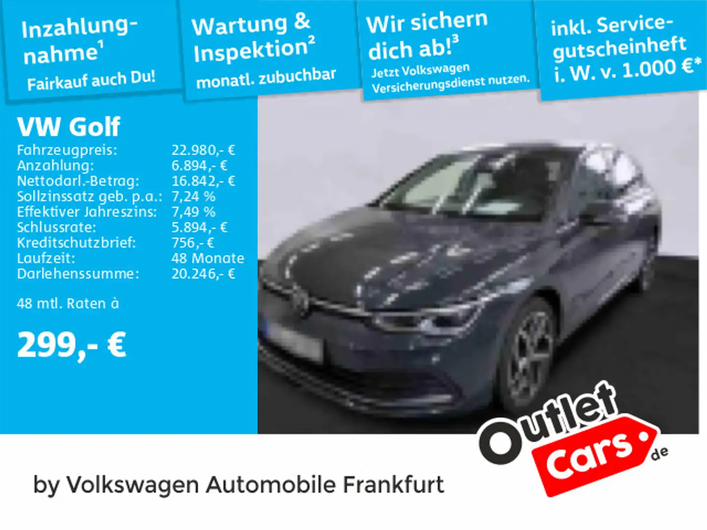 Volkswagen Golf VIII 2.0 TDI DSG Style Navi Rückfahrkamera Grau - 1