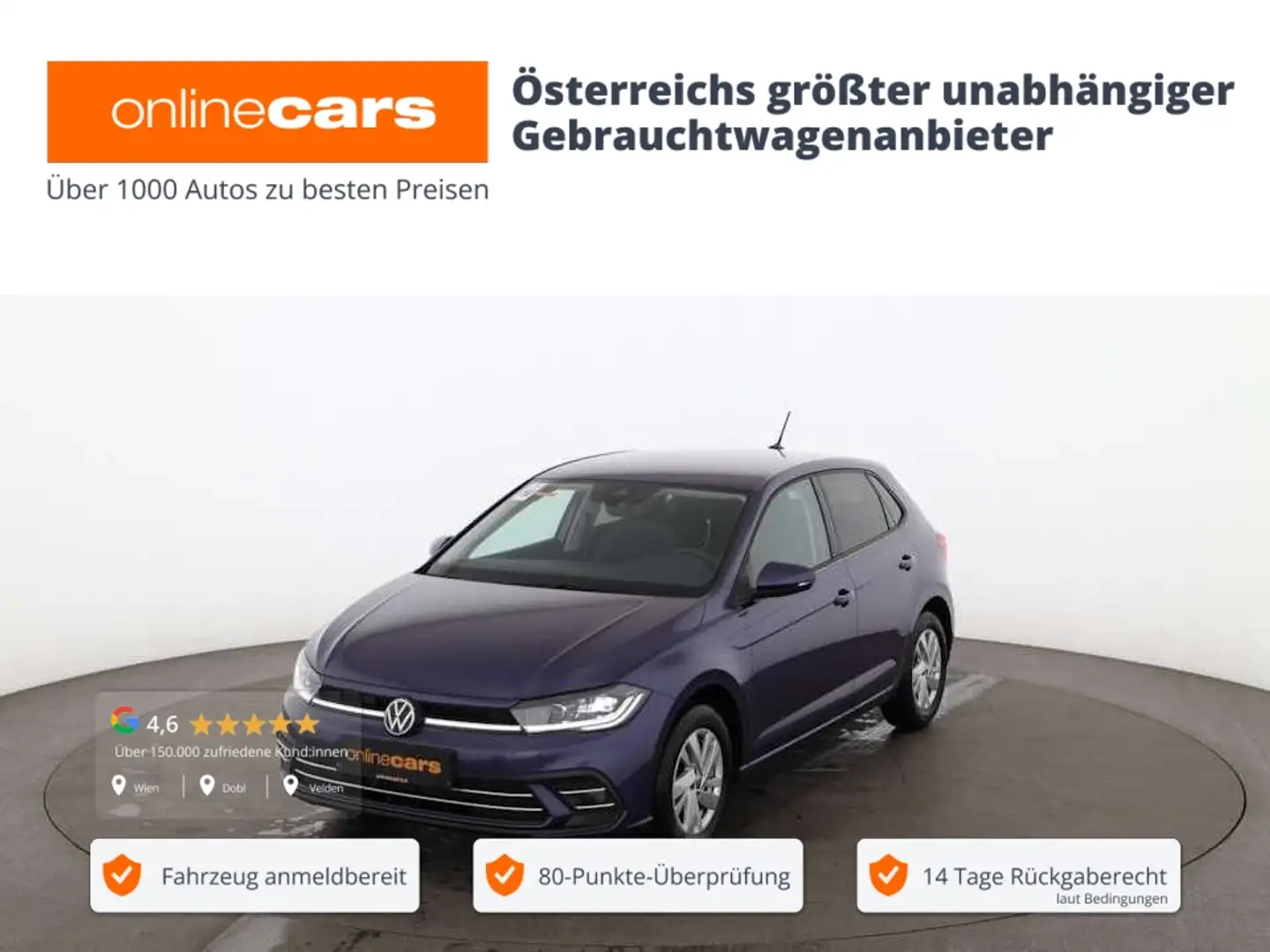 Volkswagen Polo VI 1.0 TSI Style MATRIX NAVI DIGITAL-TACHO Violett - 1