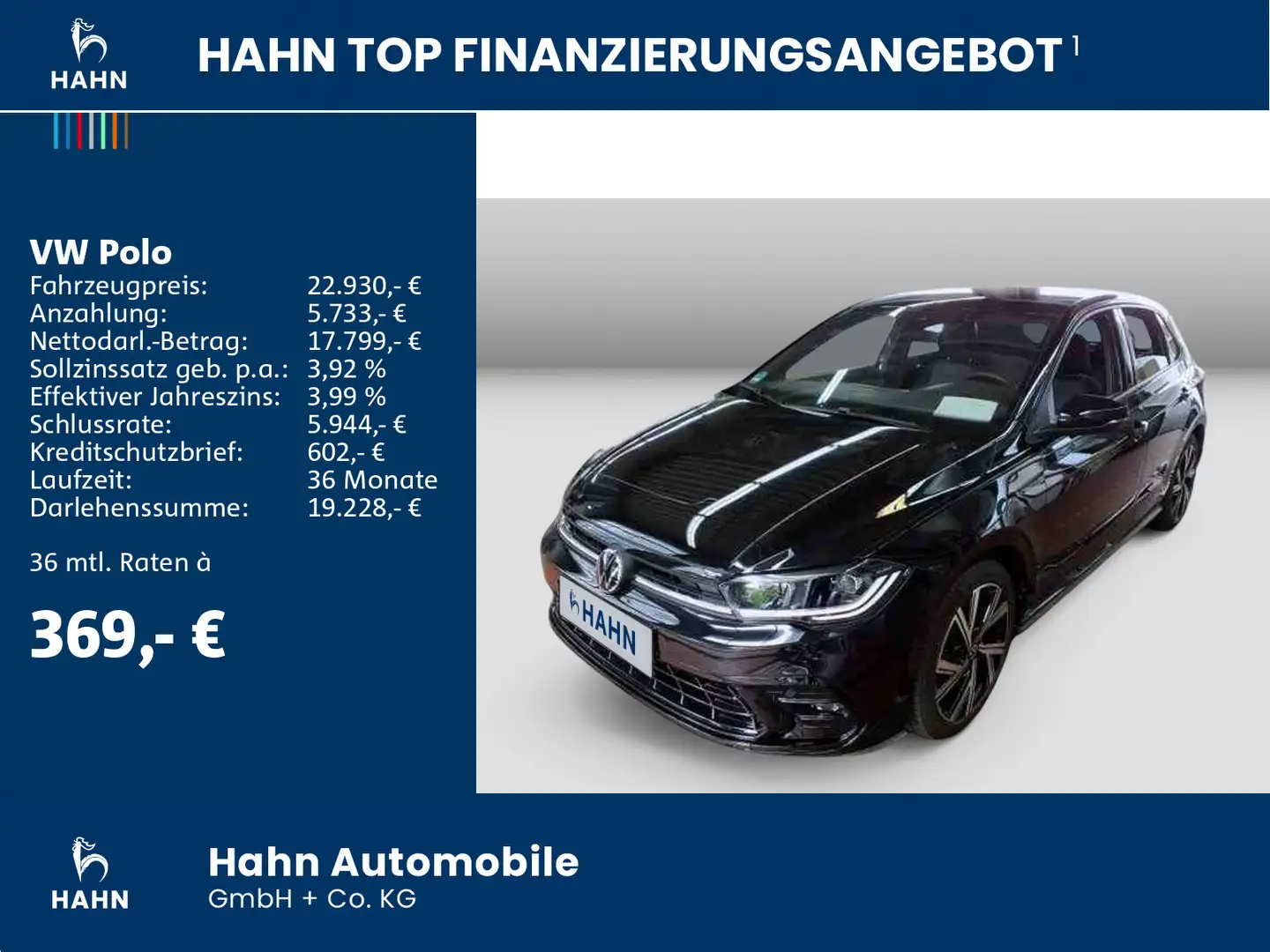 Volkswagen Polo 1.0TSI DSG R-Line ACC Cam Matrix Navi-Vorb. Schwarz - 2