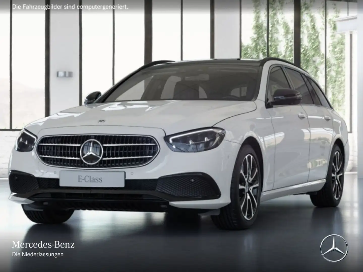 Mercedes-Benz E 400 d T 4M AVANTG+NIGHT+PANO+360+AHK+LED+STHZG Weiß - 2
