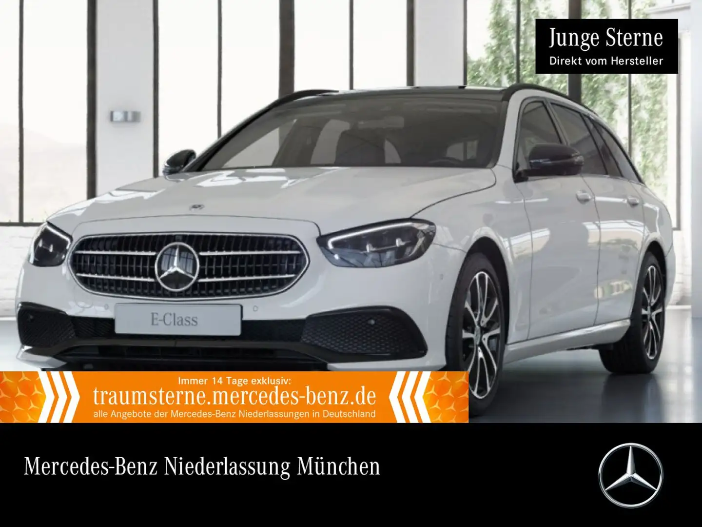 Mercedes-Benz E 400 d T 4M AVANTG+NIGHT+PANO+360+AHK+LED+STHZG Weiß - 1