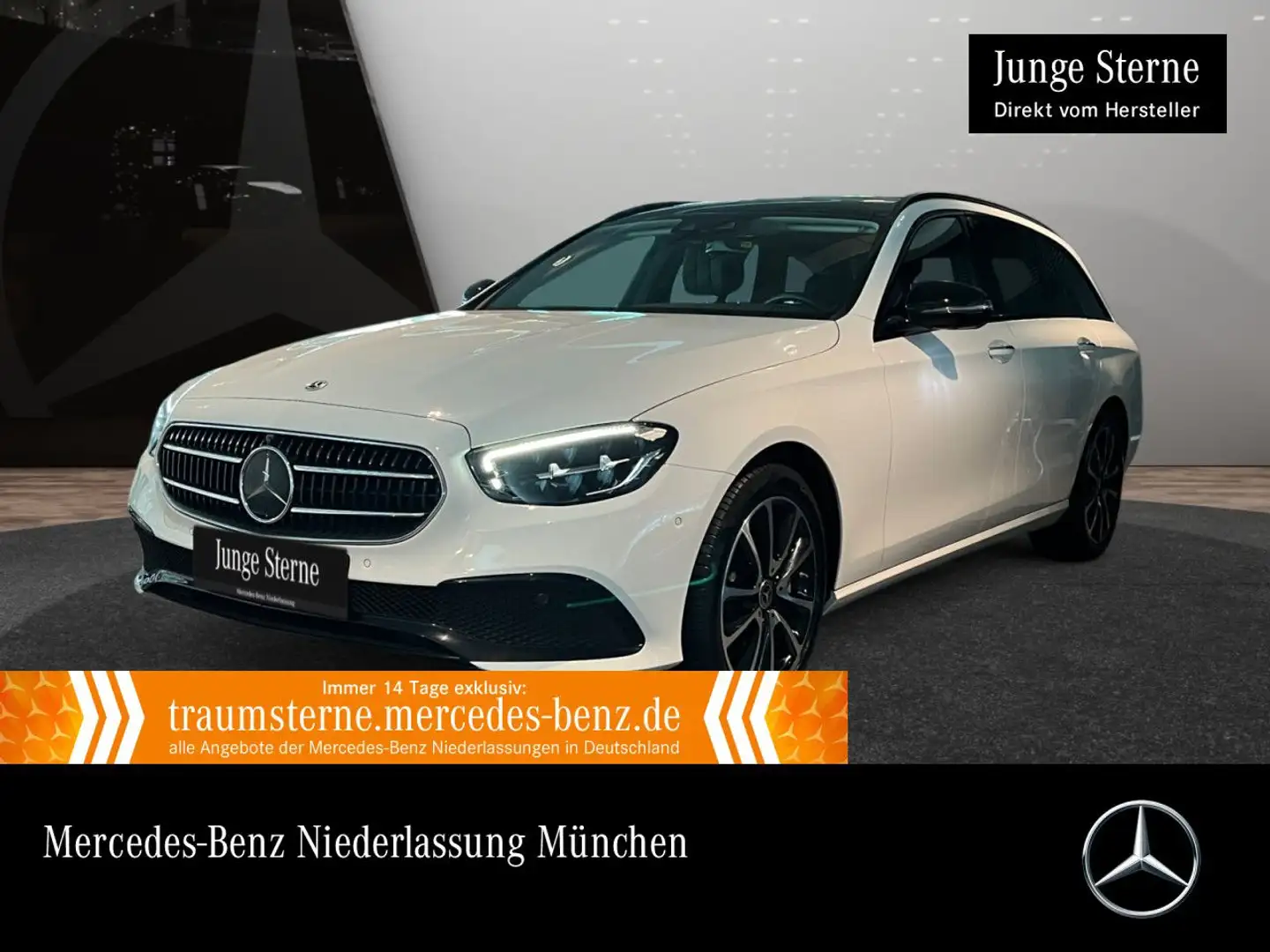 Mercedes-Benz E 400 d T 4M AVANTG+NIGHT+PANO+360+AHK+LED+STHZG Biały - 1