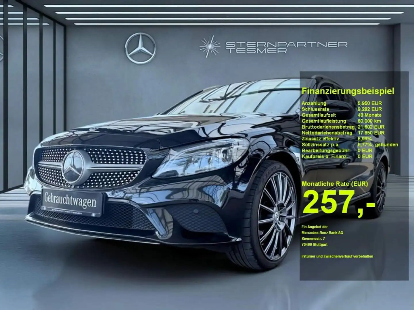 Mercedes-Benz C 300 T AVANTGARDE, Spur-P, MULTIB., AppleCarP. Nero - 1