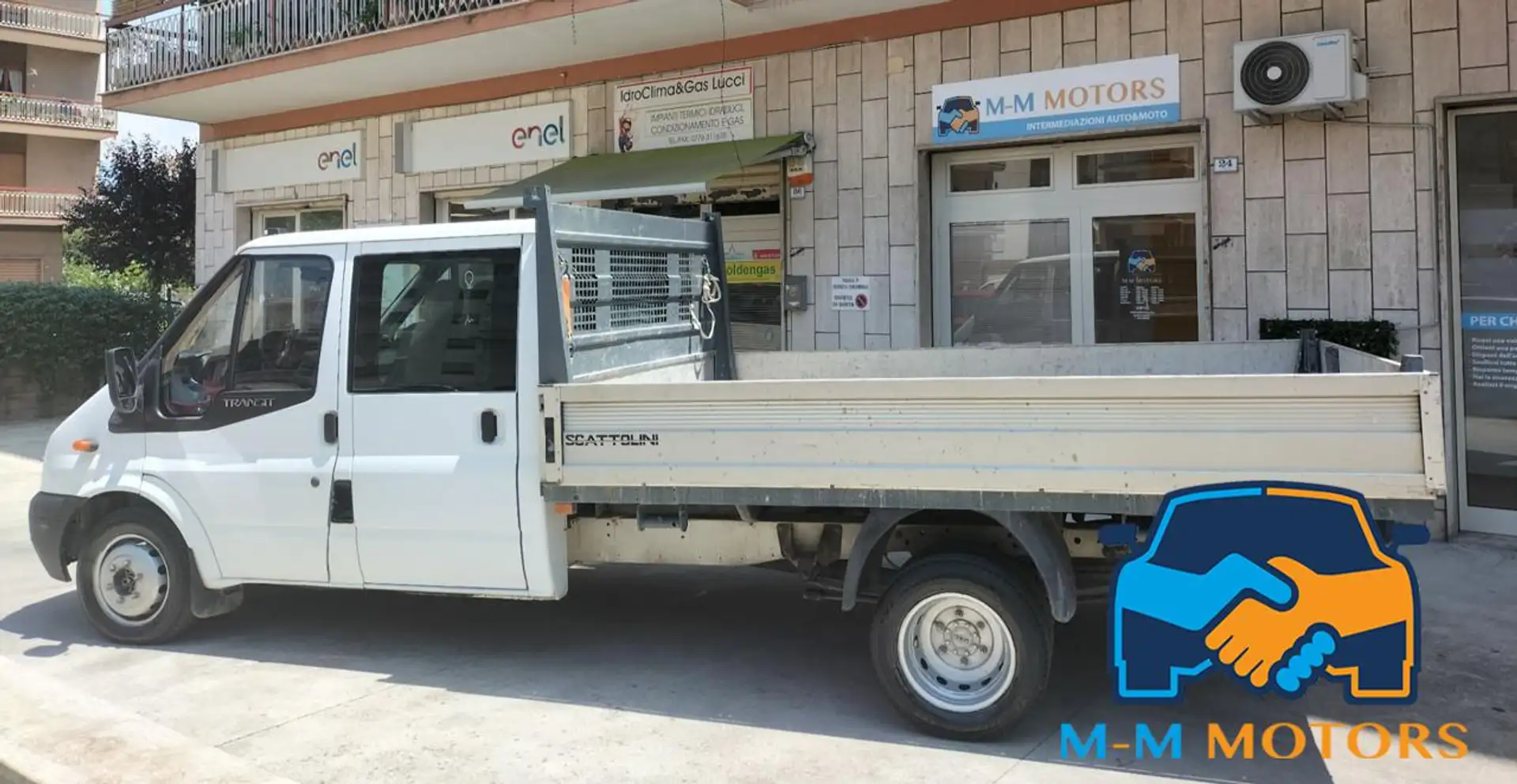 Ford Transit 140 T350 DOPPIA CABINA. 7 POSTI. CASSONATO. Bianco - 2