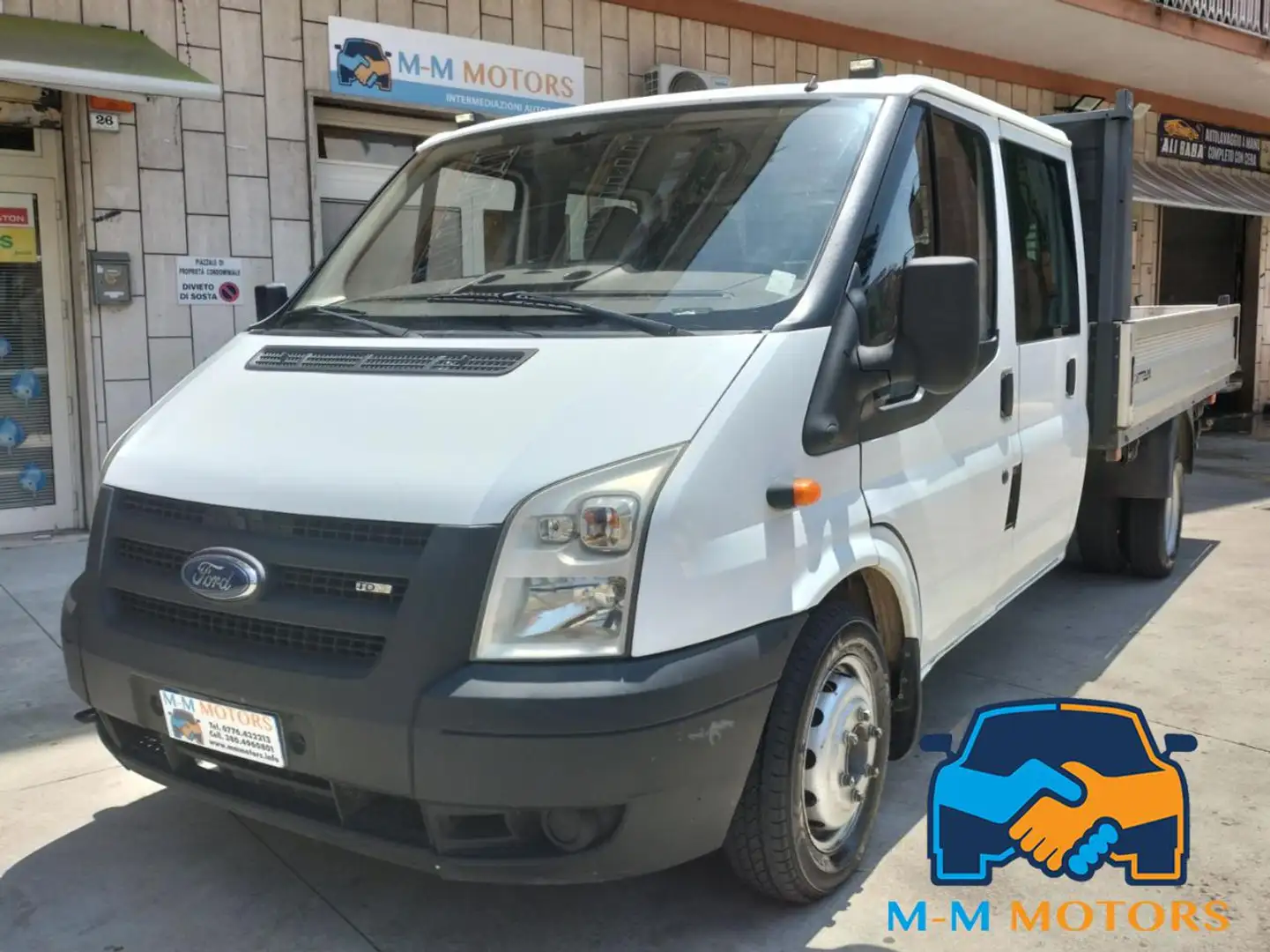 Ford Transit 140 T350 DOPPIA CABINA. 7 POSTI. CASSONATO. Bianco - 1