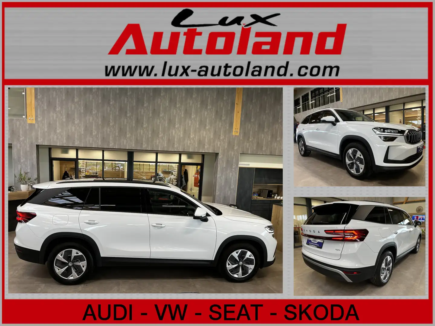 Skoda Kodiaq TDI 4x4 Selection AHK ACC 5JG Matrix Pano Bianco - 1