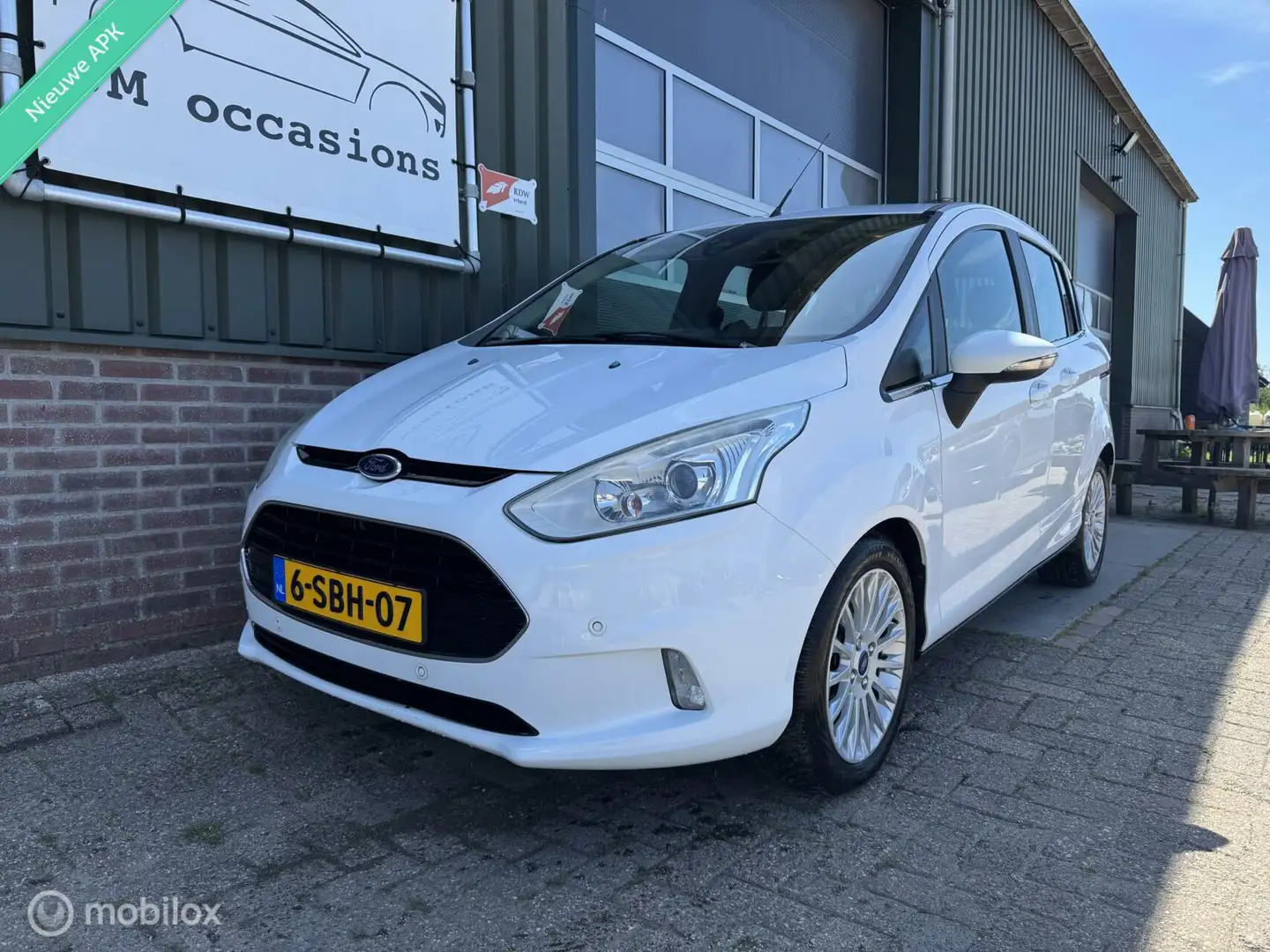 Ford B-Max 1.0 Titanium|Clima|Camera|Cruise|PDC|Navi|APK Nieu Wit - 2