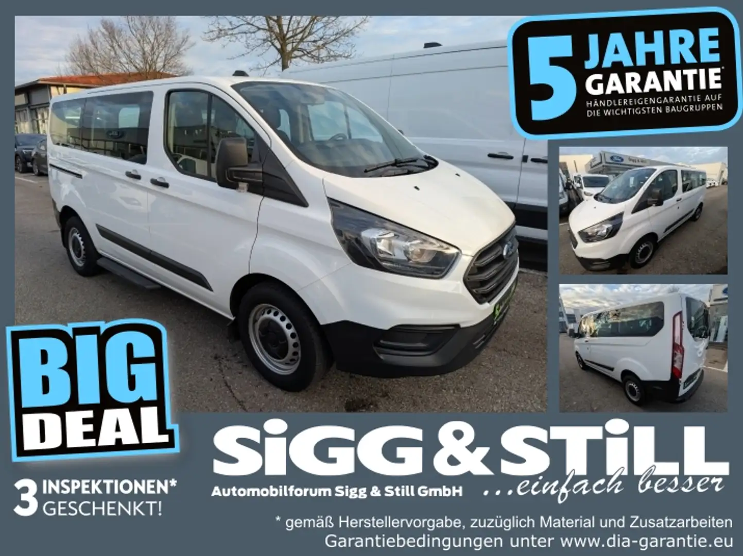Ford Transit Custom Kombi 2.0 TDCi 320 L1 9-SITZE*KLIMA Weiß - 1