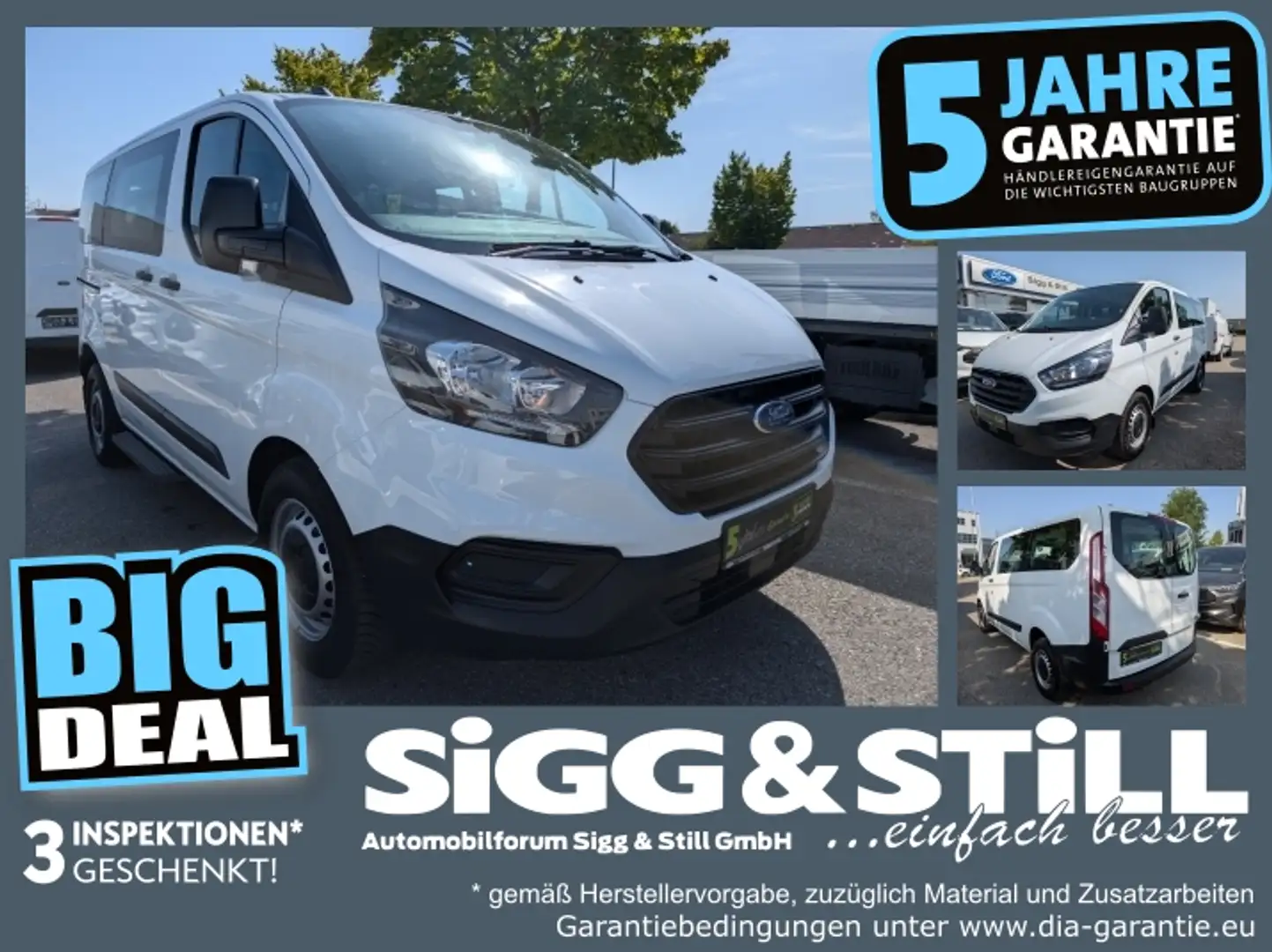Ford Transit Custom Kombi 2.0 TDCi 320 L1 9-SITZE*KLIMA Blanc - 1