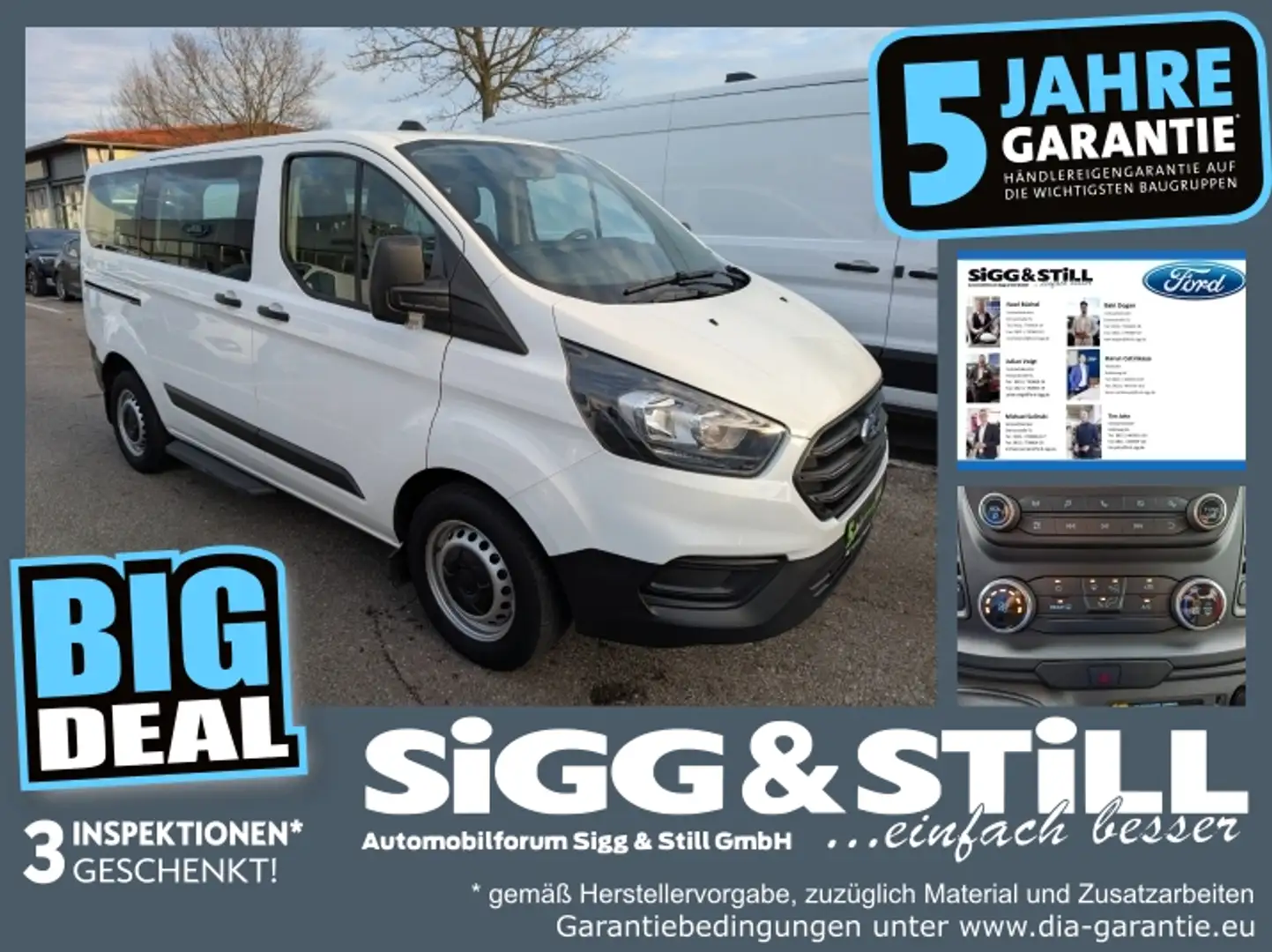 Ford Transit Custom Kombi 2.0 TDCi 320 L1 9-SITZE*KLIMA Білий - 1