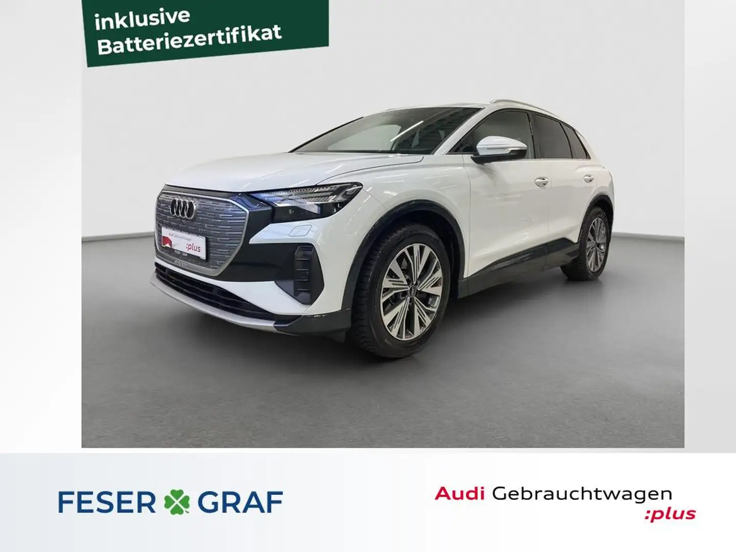 Audi Q4 e-tron S line 40 Matrix Navi ACC Wärmepumpe Weiß - 1