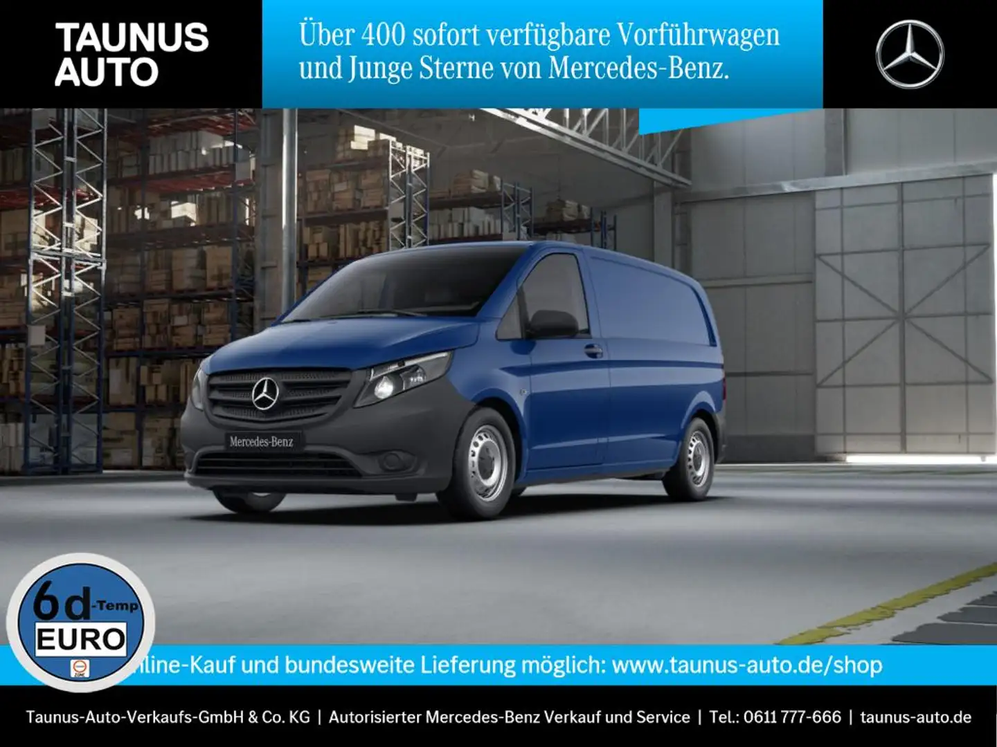 Mercedes-Benz Vito 110 kompakt Radio Tempom. Holzboden Blau - 1
