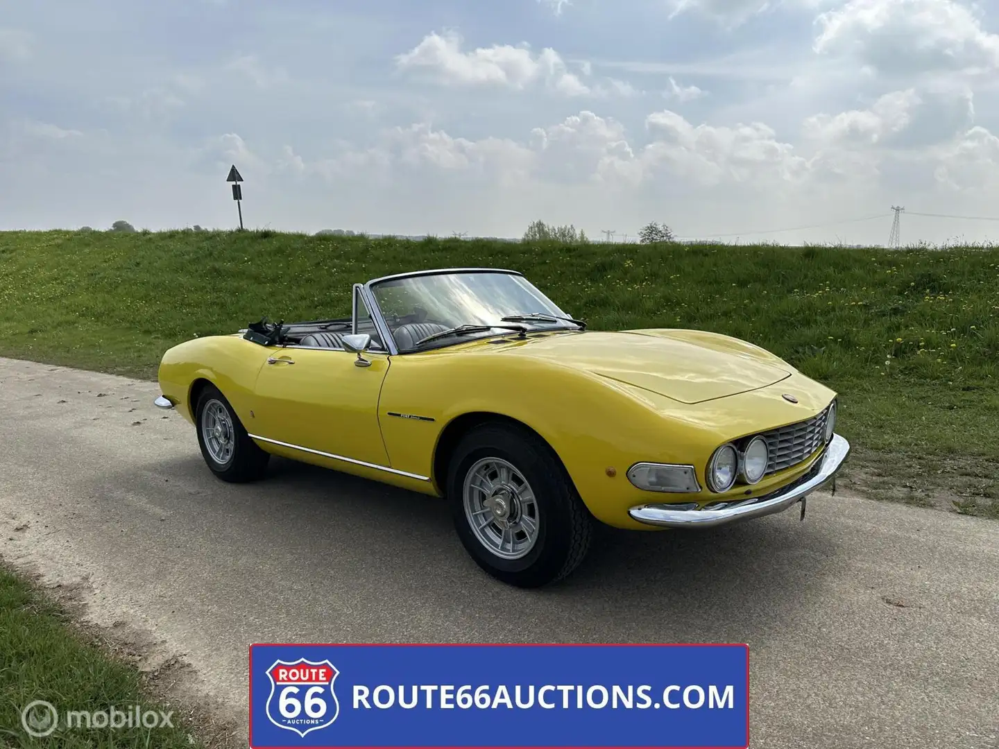 Fiat Dino Spider 2000 Cabriolet 1967 | Route 66 auctions Jaune - 1