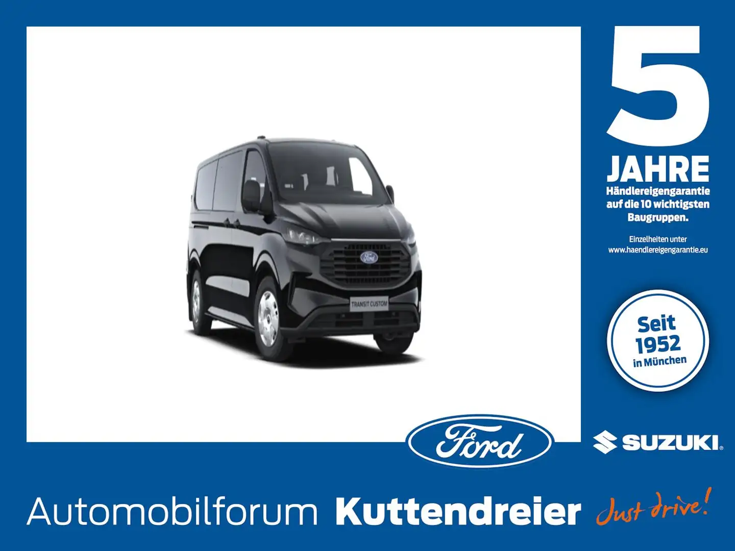 Ford Transit Custom E- Kombi Trend 340 L1 NAVI*LED*CAM Noir - 1