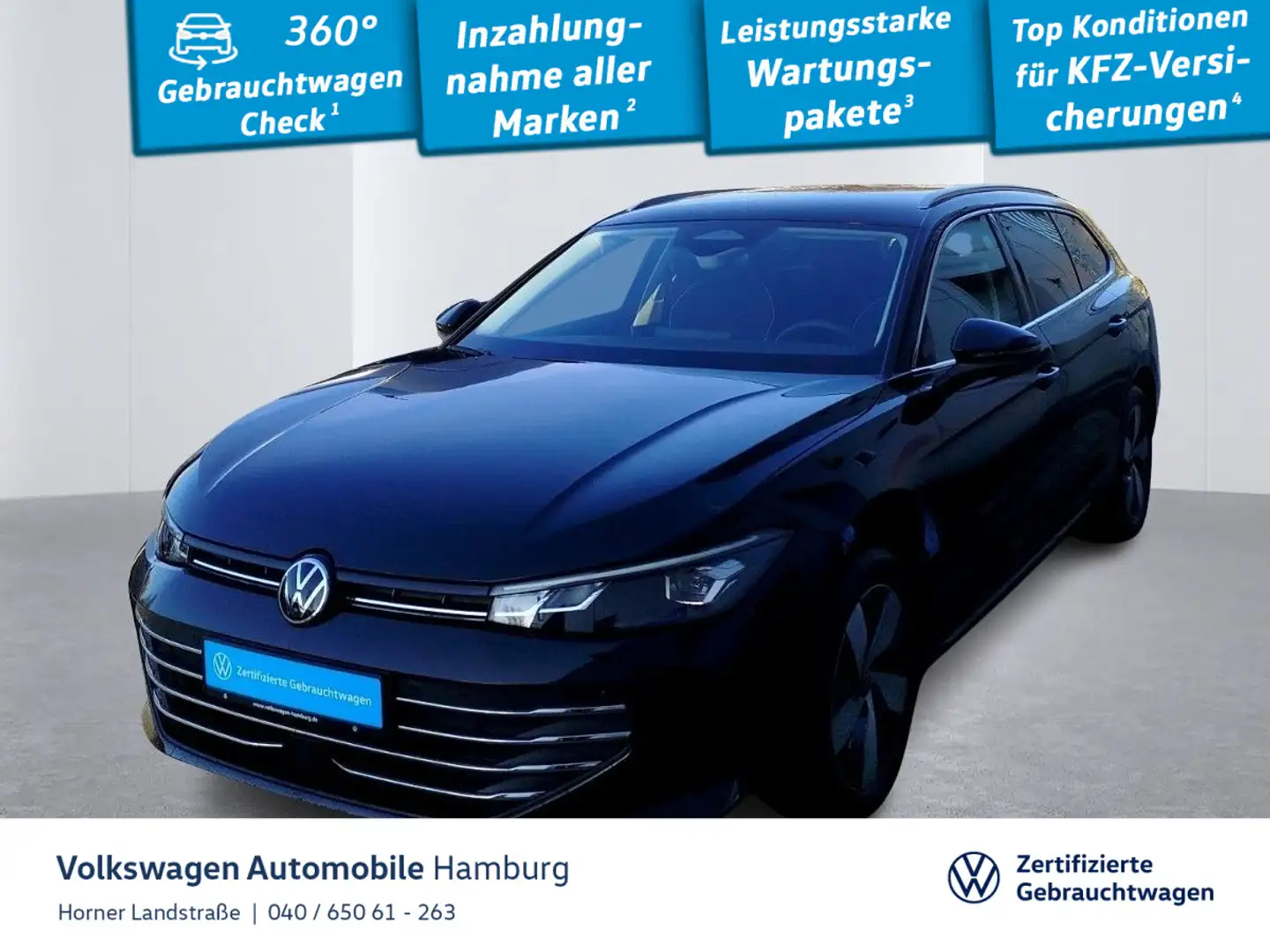 Volkswagen Passat Variant 2.0 TDI Business DSG LED AHK PDC Schwarz - 1