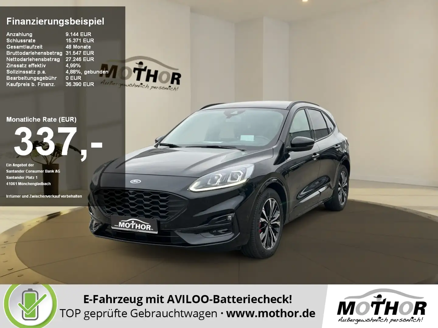 Ford Kuga ST-Line X 2.5 Duratec FHEV Headup LMF19 Schwarz - 1