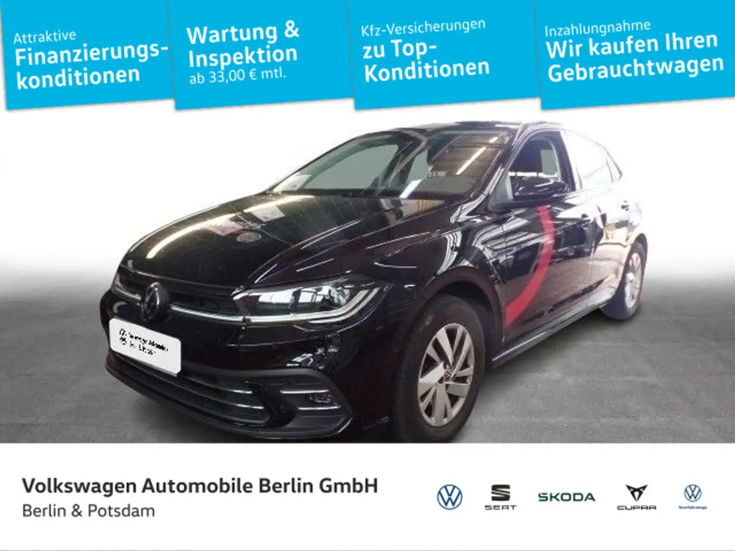 Volkswagen Polo 1.0 TSI DSG Style LED Navi Kamera ACC APP Schwarz - 1