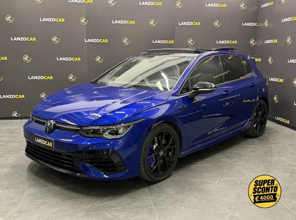 Volkswagen Golf R, 2.0 DSG 333CV *TETTO*AKRAPOVIC*GUSCIO*ONLY 7100KM*, colore blu, 2024, benzina | usata in vendita da LANZOCAR