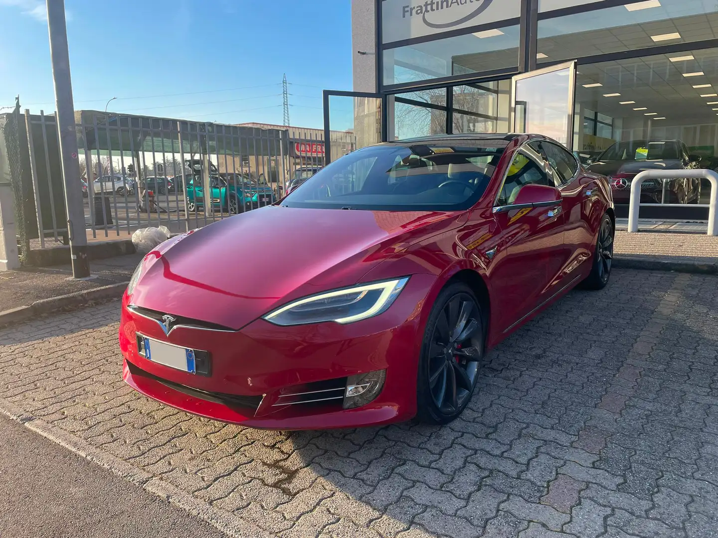 Tesla Model S 100 kwh performance all-wheel drive Rosso - 1
