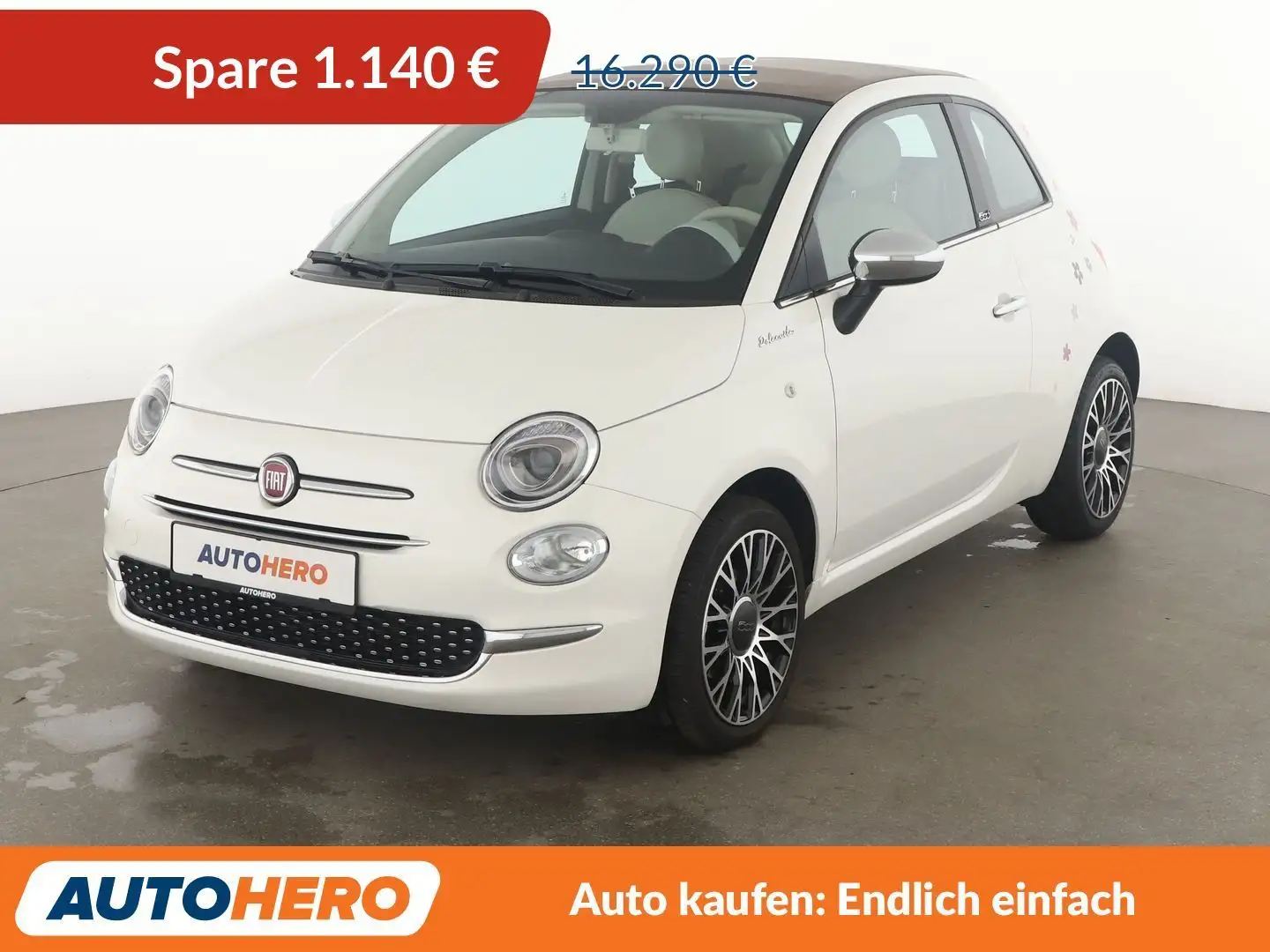 Fiat 500C 1.0 Mild-Hybrid Dolcevita*NAVI*PDC*KLIMA*TEMPO* Weiß - 1