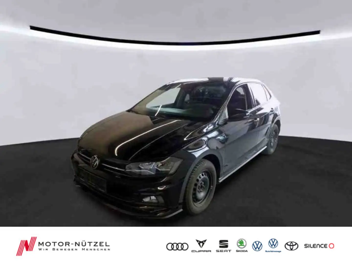 Volkswagen Polo 1.0 TSI R-LINE NAVI+DAB+ACC+SHZ+PDC+NSW+MFL Zwart - 1