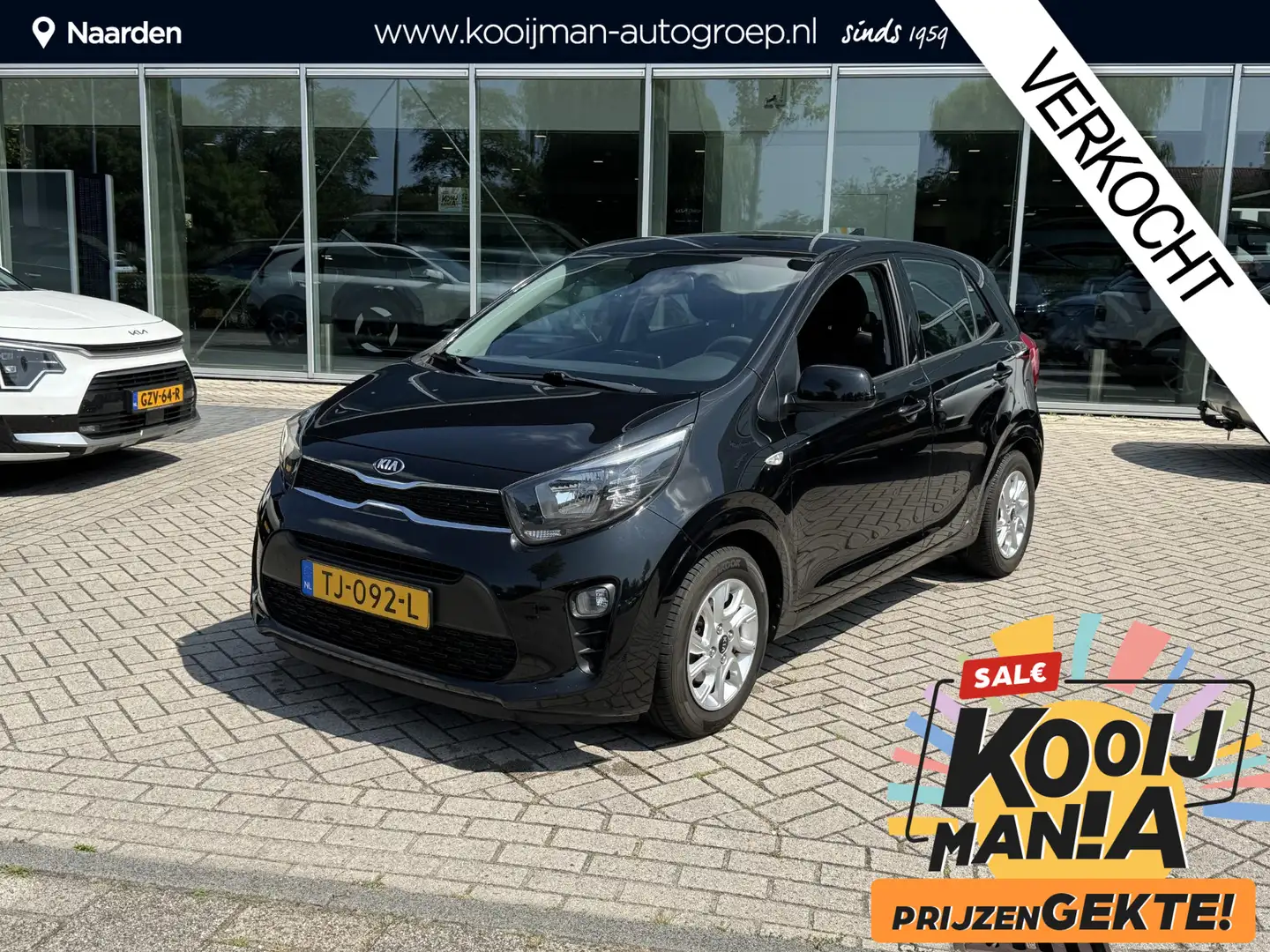 Kia Picanto 1.0 CVVT ComfortPlusLine Navigator Airco|Nav|Lmv Zwart - 1