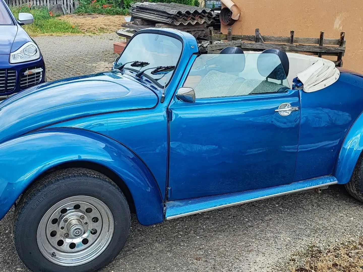 Volkswagen Käfer Cabrio orig. Ostermann Speedster Oldtimer Modrá - 1