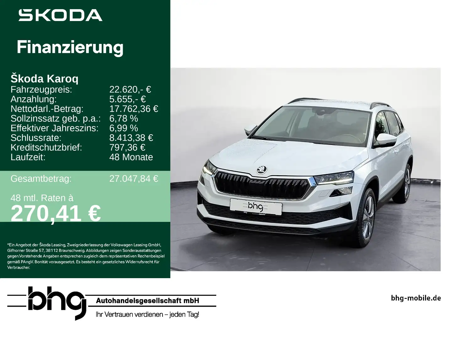 Skoda Karoq 2.0 TDI DSG Clever Bianco - 1