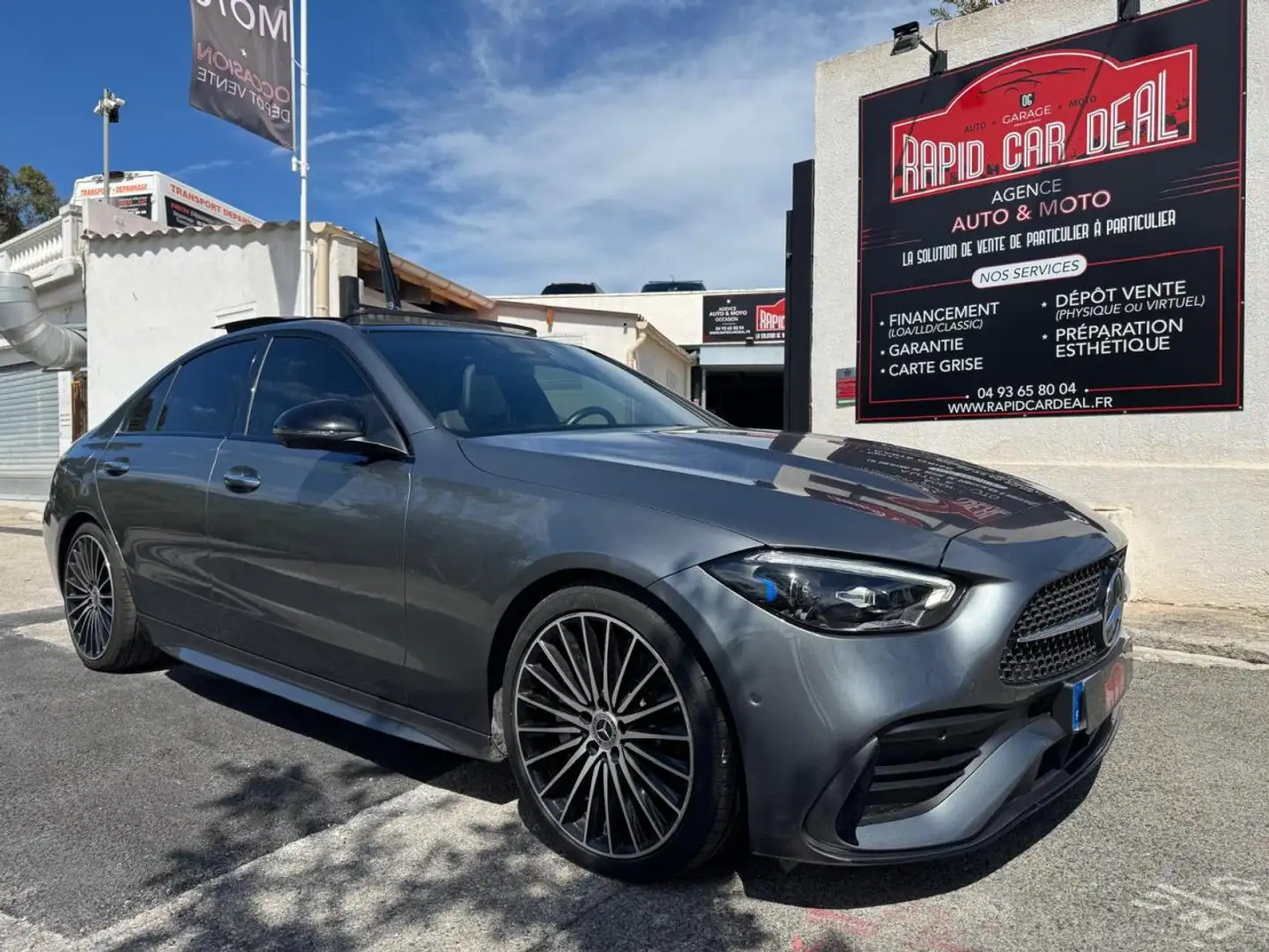 Mercedes-Benz C 220 C 220 d - BVA 9G-Tronic  BERLINE - BM206 AMG Line - BVA Gris - 1