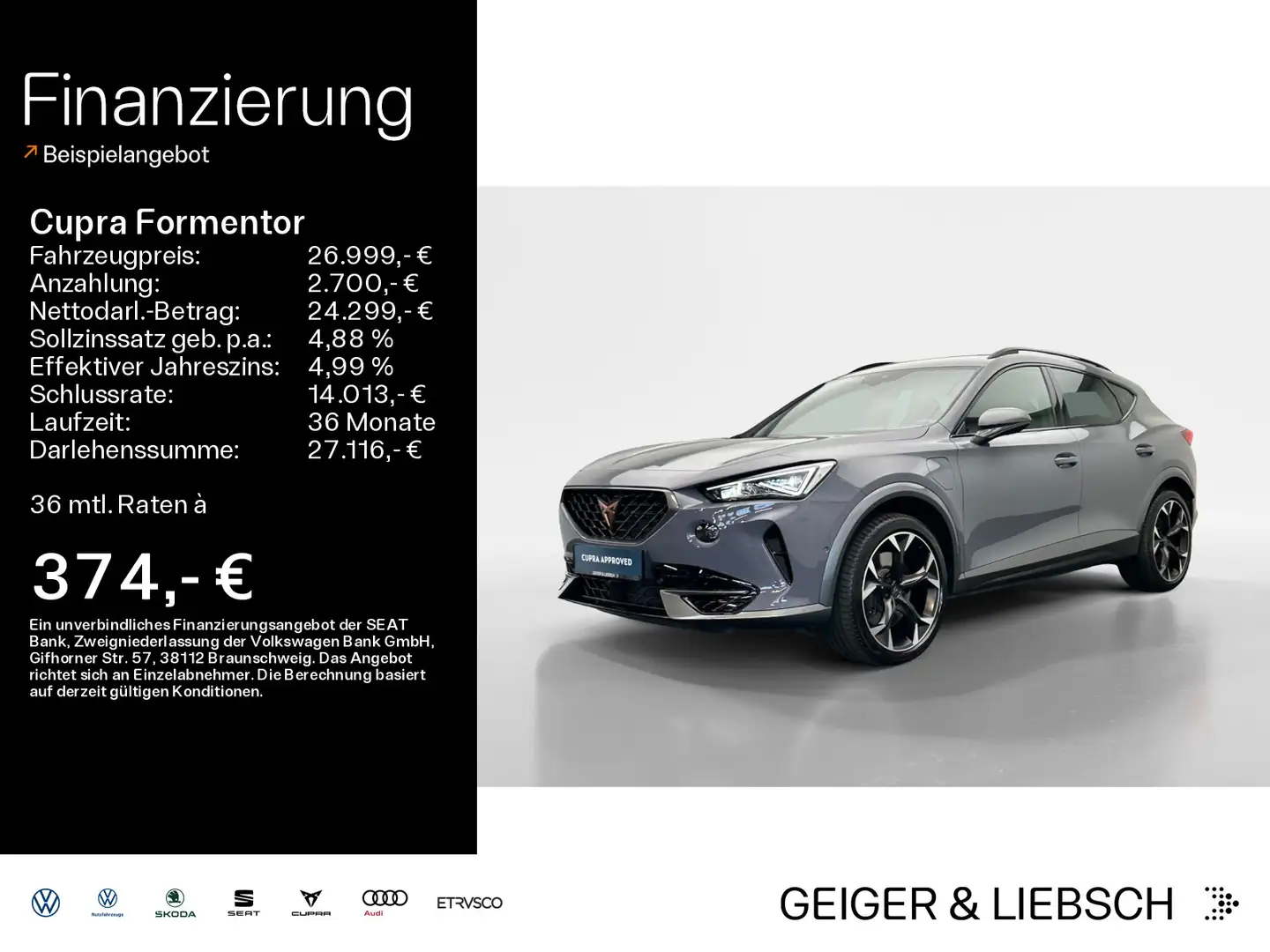 CUPRA Formentor 1.4 e-Hybrid VZ*LED*KAMERA*NAVI*KLIMA* Grijs - 1