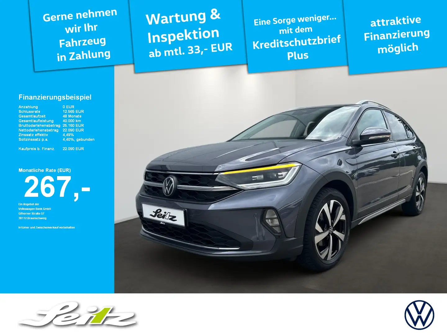 Volkswagen Taigo 1.5 TSI Style *MATRIX*KAMERA*NAVI* Grau - 1