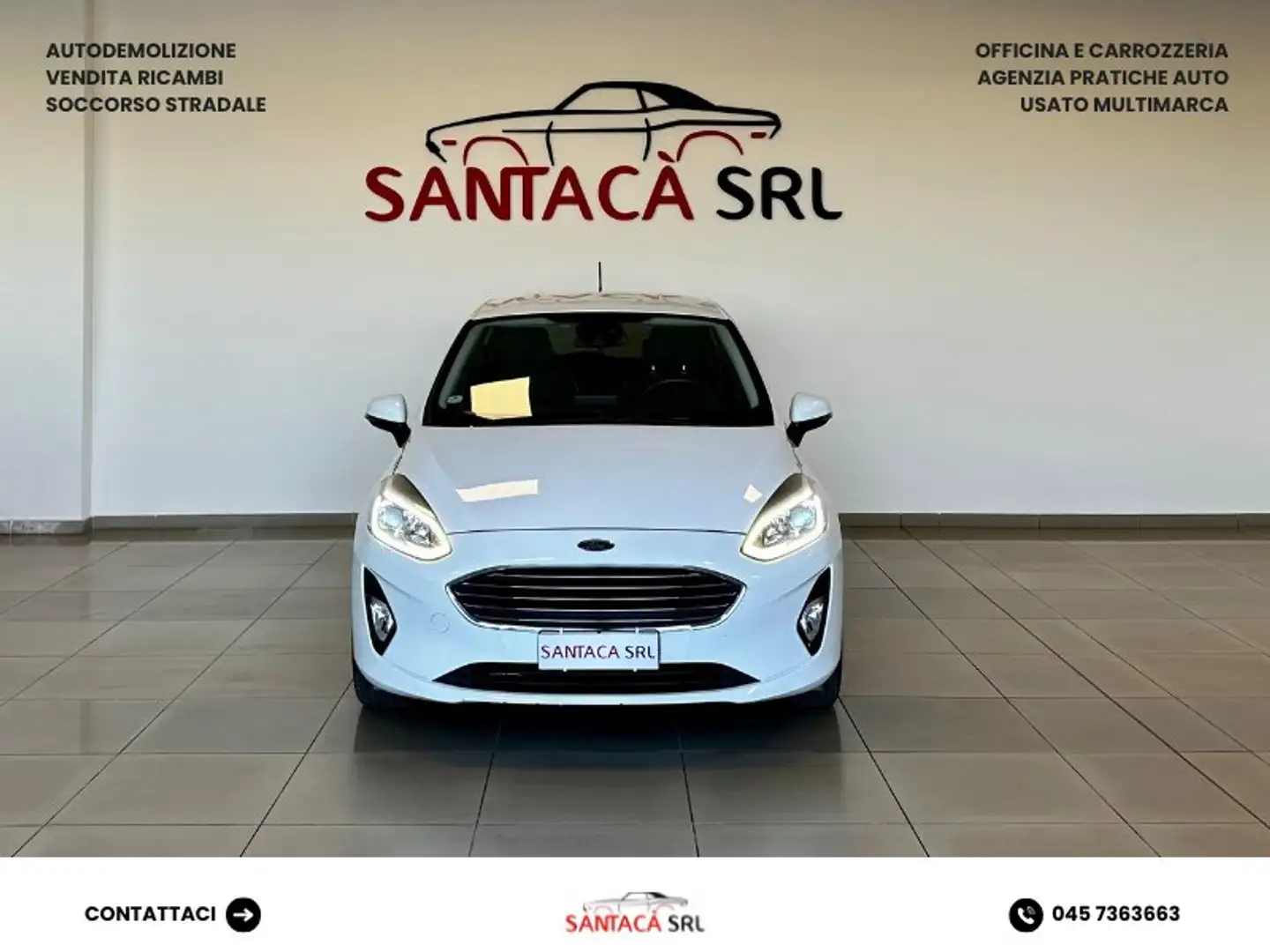 Ford Fiesta Fiesta VII 2017 5p 5p 1.5 tdci Vignale 85cv Bianco - 2