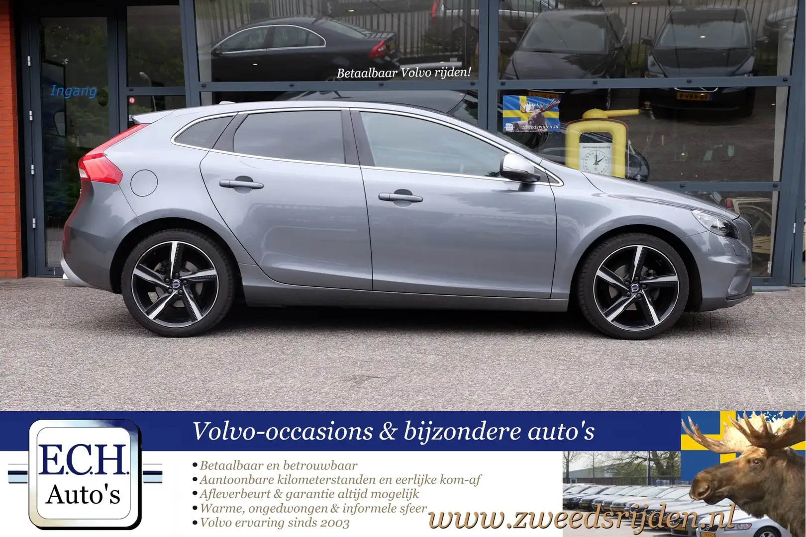 Volvo V40 2.0 D2 R-Design Business, Navi, Bluetooth, Stoelve Gris - 2