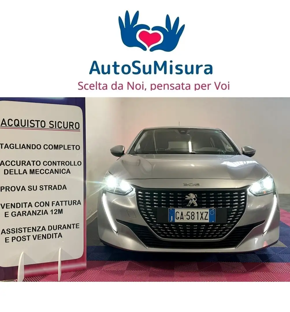 Peugeot 208 1.2 puretech Allure Navi Pack s&s 100cv Grijs - 1