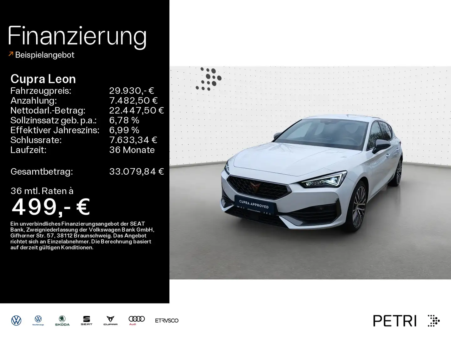CUPRA Leon CUPRA Leon VZ 1.4 eHybrid DSG*LED*PDC*Navi*SHZ*K Weiß - 1