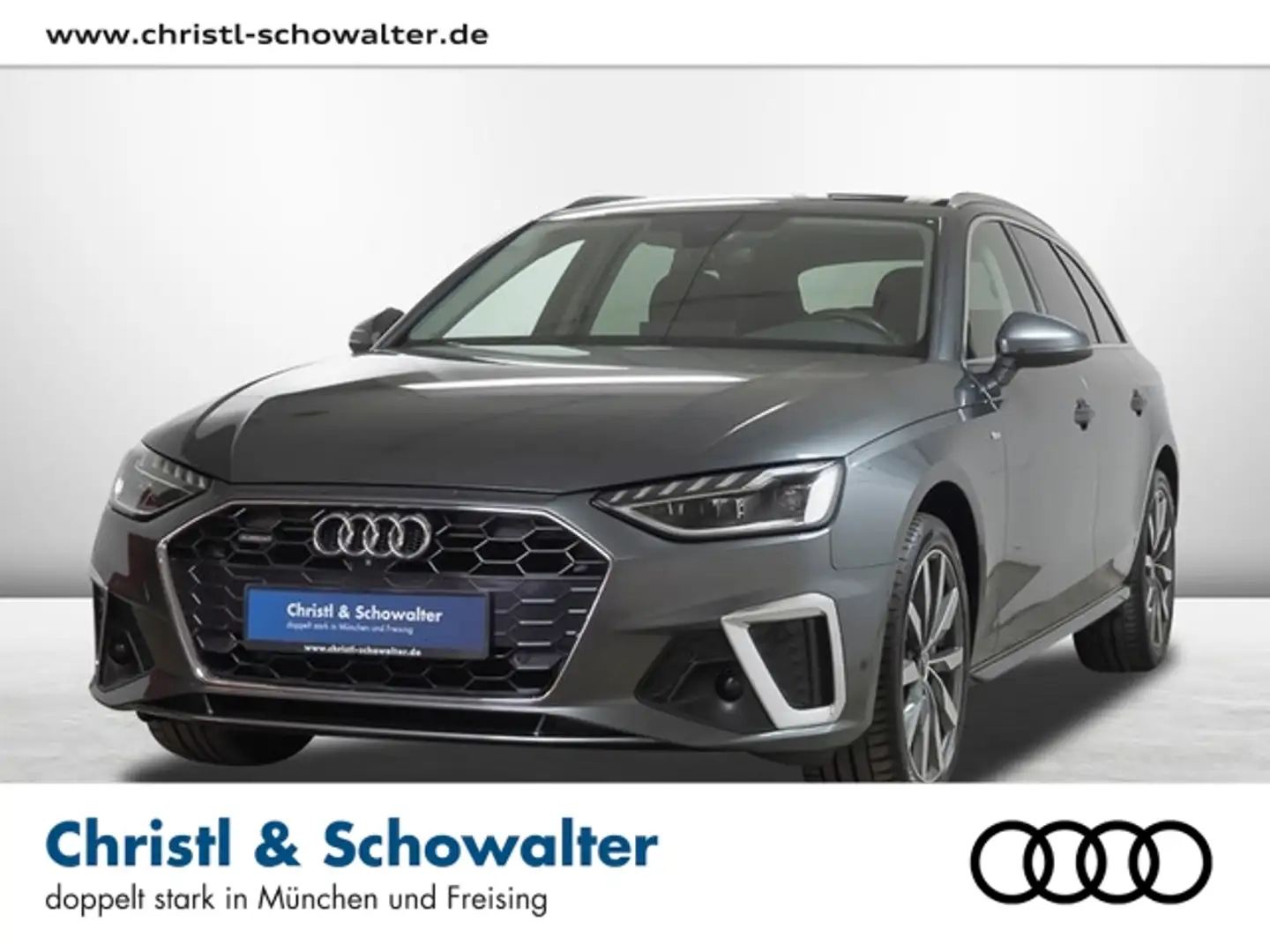 Audi A4 Avant 40 TDI quattro S-Tronic S line AHK LED Grijs - 1