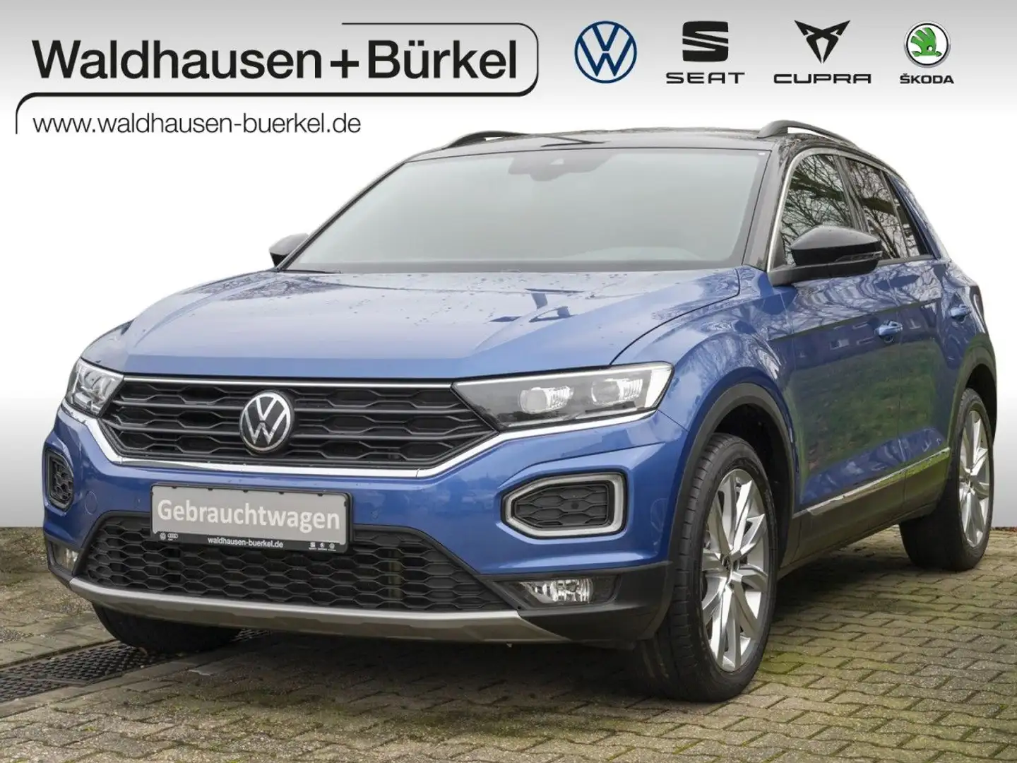 Volkswagen T-Roc 2.0 TDI Sport 4Motion DSG+Navi REDUZIERT Bleu - 1