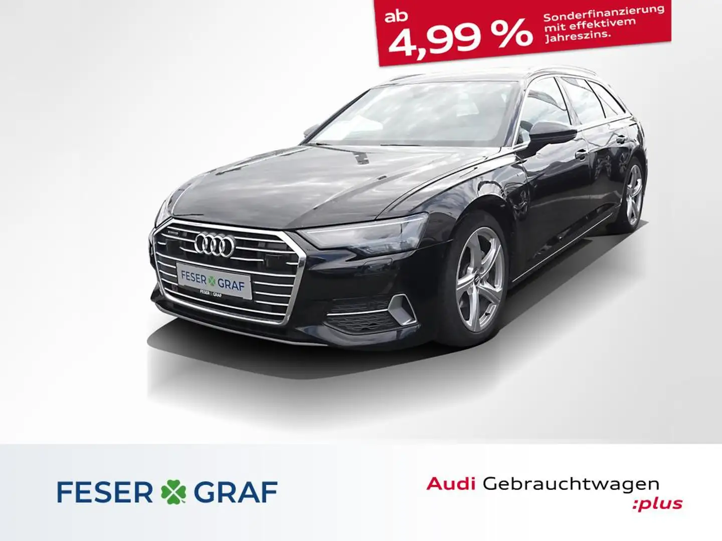 Audi A6 Avant 40 TDI quattro S tronic Sport Navi LED Zwart - 1