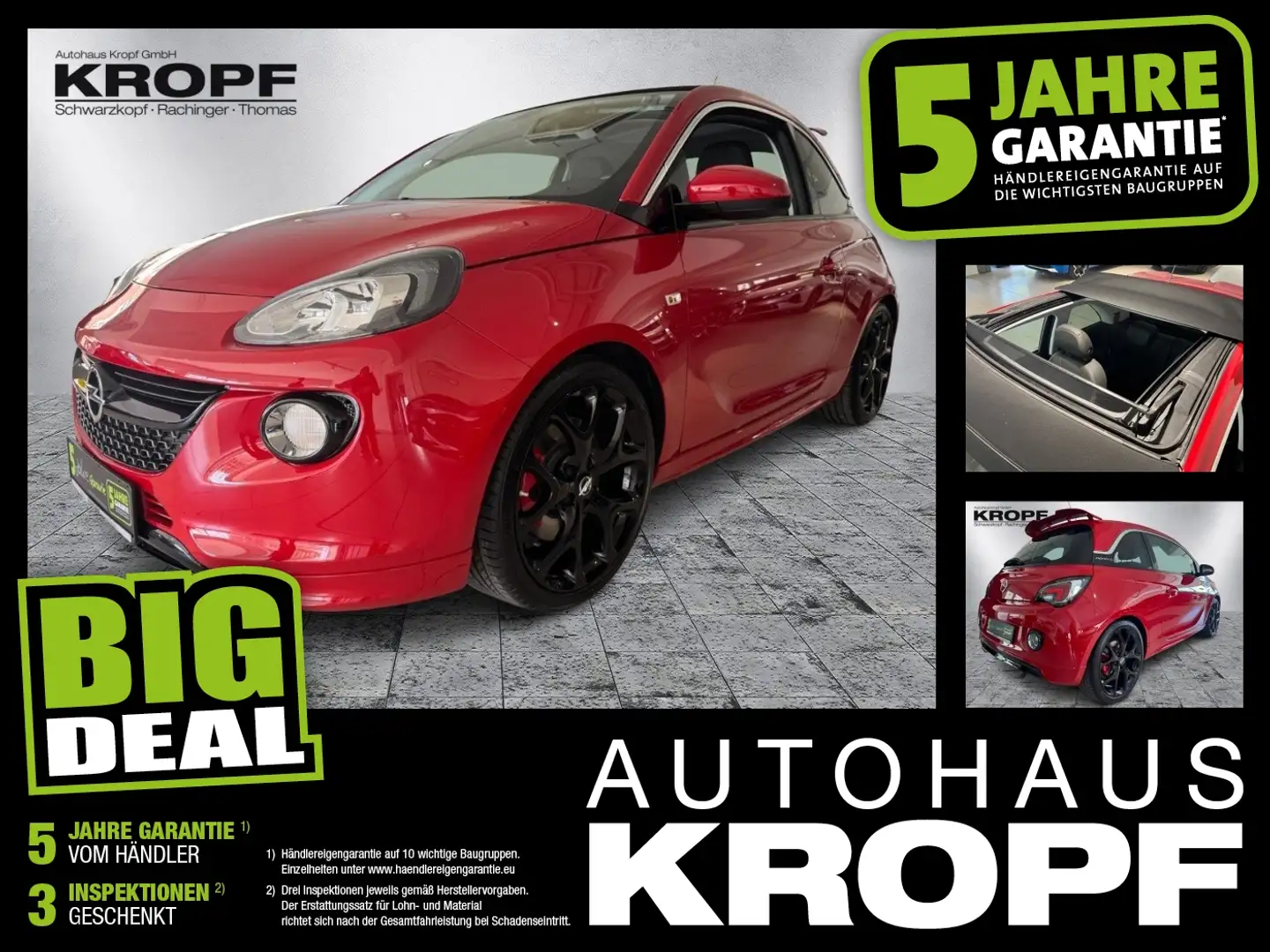 Opel Adam 1.4T S OpenAir Navi|Faltdach|Klima|PDC|SHZ Rouge - 1