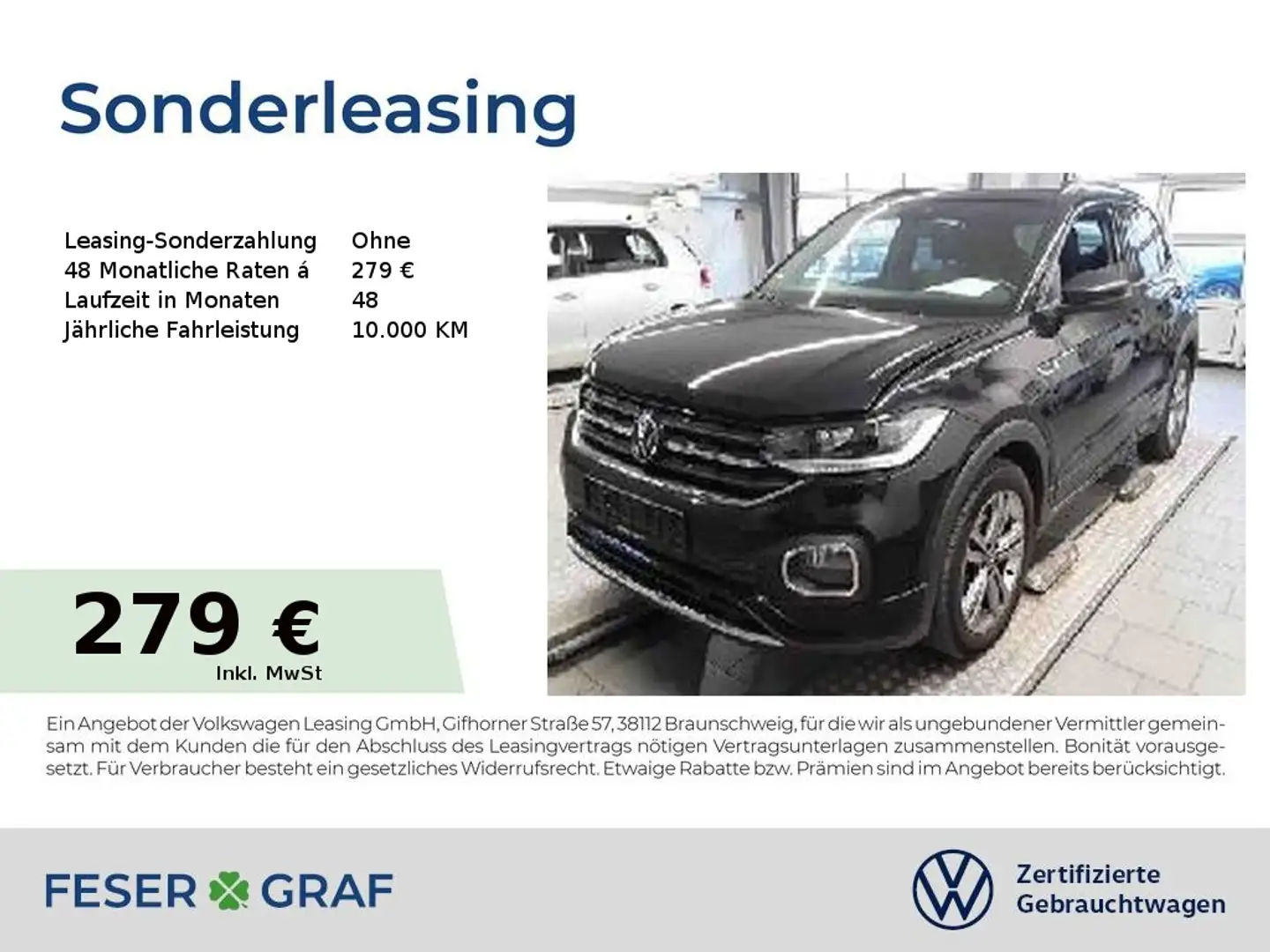 Volkswagen T-Cross R-Line 1.0 TSI DSG Navi Kamera LED SiHz Schwarz - 1
