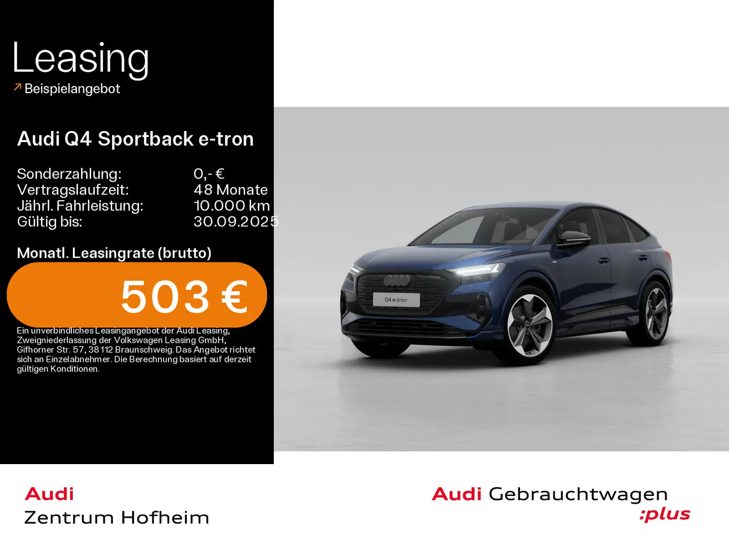 Audi Q4 e-tron 45 qu S line*AR-HUD*Matrix*V Blau - 1