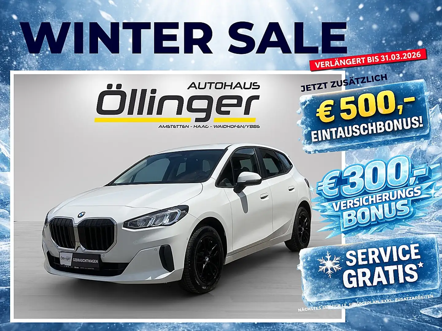 BMW 218 d Active Tourer Aut. Weiß - 1